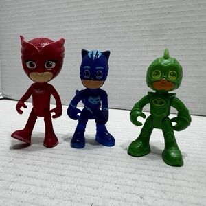 PJ Hero Masks Lot Of 3 Action Figures Gekko Catboy Owlette Cake Toppers Party